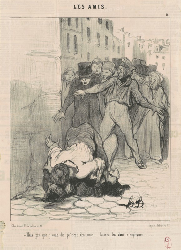 Mais pis que j'vous dis qu' c'est des amis ..., 19th century. Creator: Honore Daumier.
