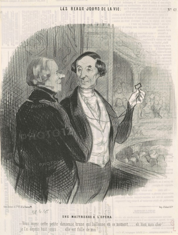 Une maitresse a l'opera, 19th century. Creator: Honore Daumier.