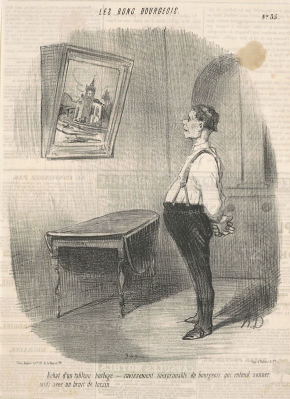 Achat d'un tableau horloge, 19th century. Creator: Honore Daumier.