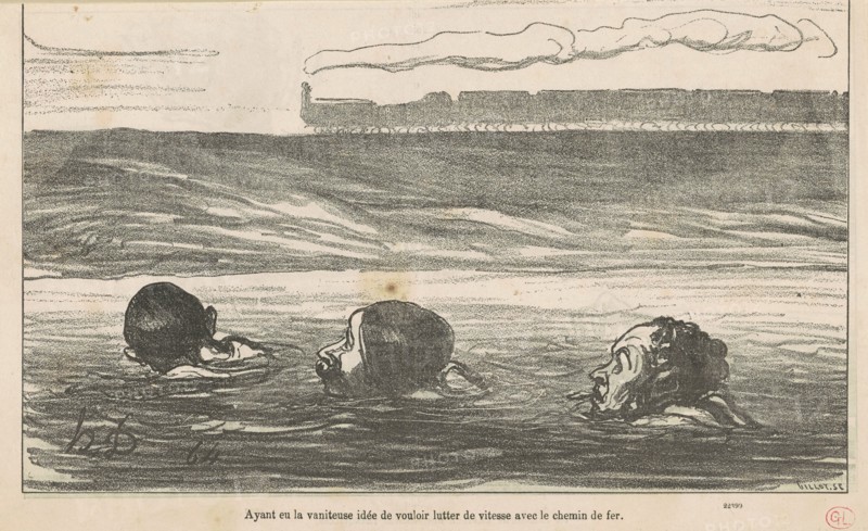 Ayant eu la vaniteuse idée de vouloir ..., 19th century. Creator: Honore Daumier.