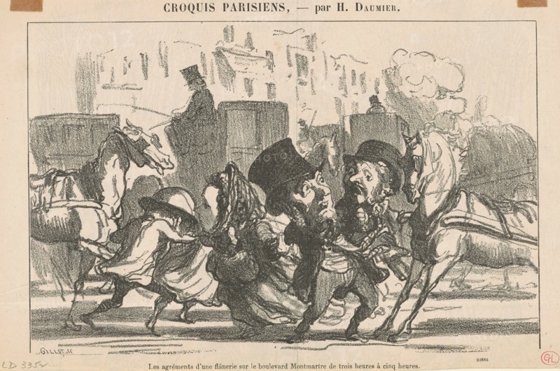 Les agréments d'une flanerie ..., 19th century. Creator: Honore Daumier.
