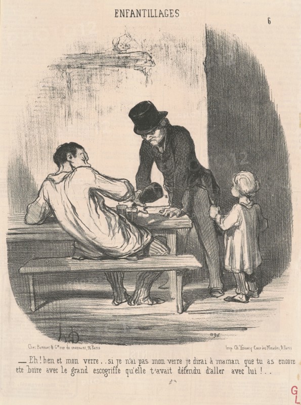 Eh! hen et mon verre ... si je n'ai pas mon verre ..., 19th century.  Creator: Honore Daumier.