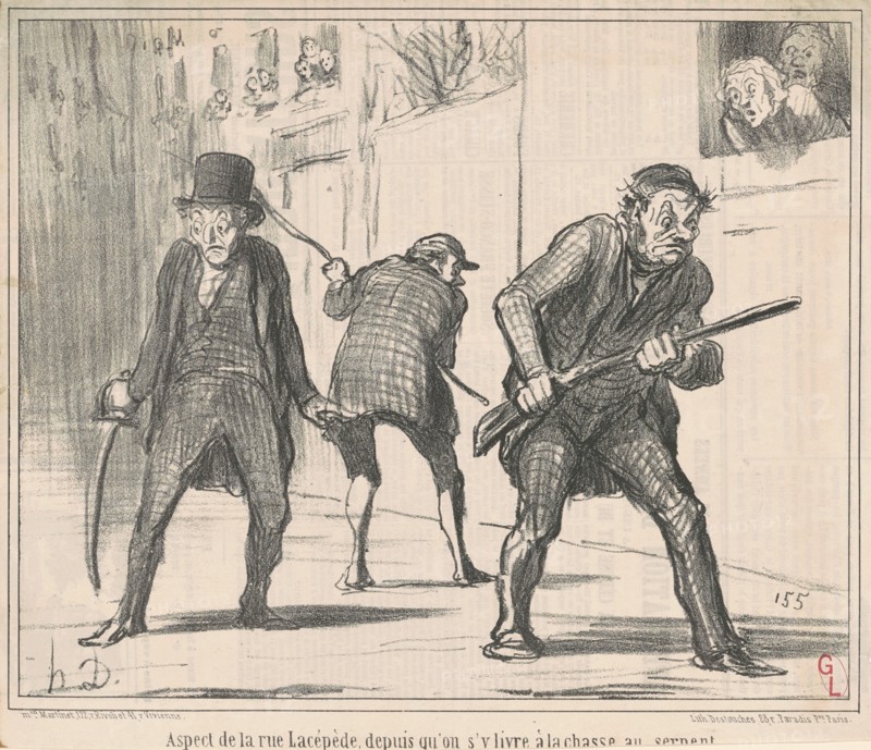 Aspect de la rue Lacépède ..., 19th century. Creator: Honore Daumier.