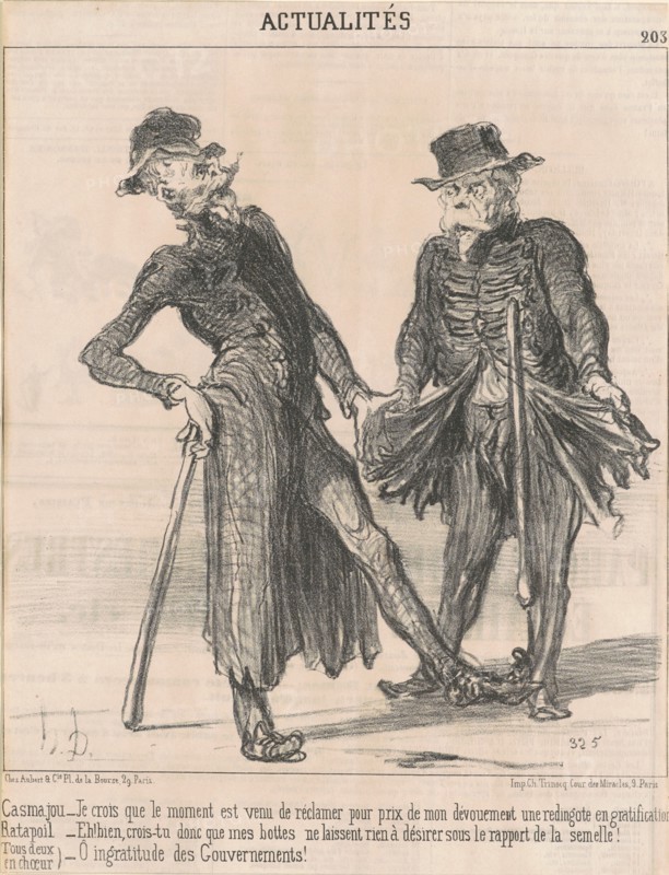 Casmajou [et] Ratapoil, 19th century.  Creator: Honore Daumier.