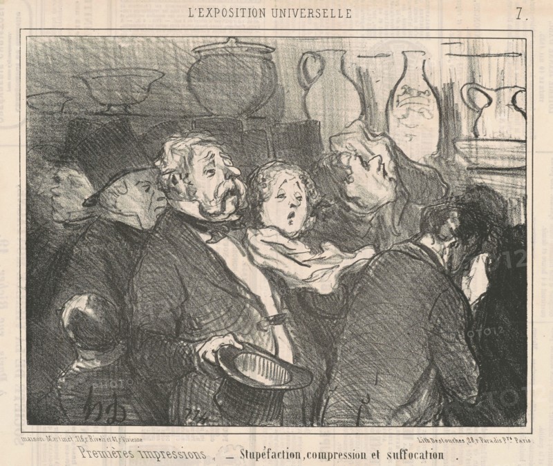 Premières impressions - Stupéfaction, compression et suffocation, 19th century.  Creator: Honore Daumier.