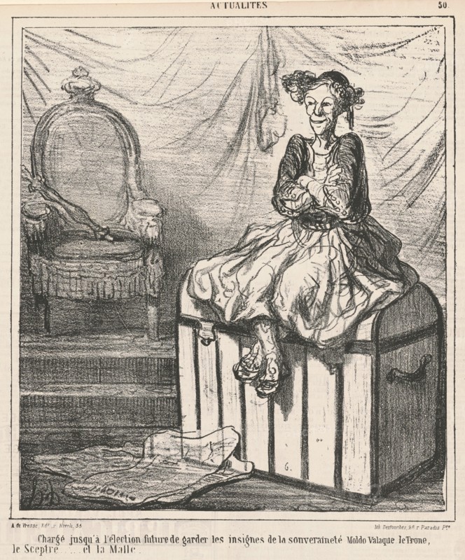 Chargé ... de garder les insignes de la souverainté, 19th century. Creator: Honore Daumier.