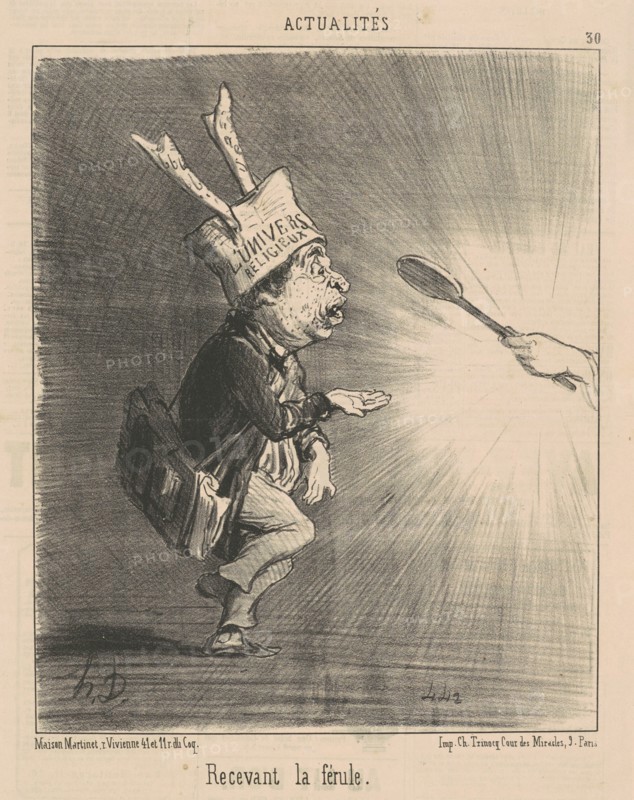 Recevant la férule, 19th century. Creator: Honore Daumier.