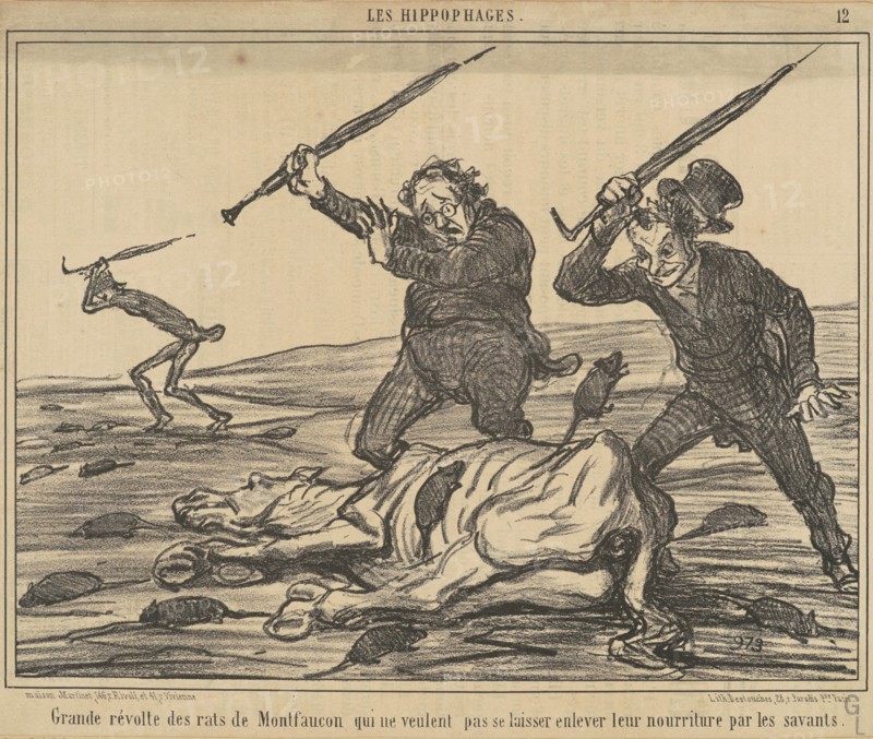 Grande révolte des rats de montfaucon ..., 19th century. Creator: Honore Daumier.