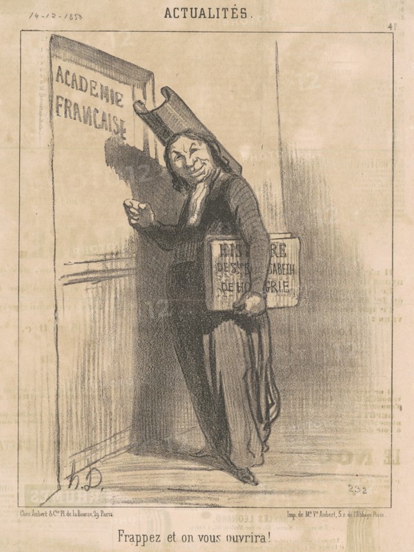 Frappez et on vous ouvrira!, 19th century. Creator: Honore Daumier.