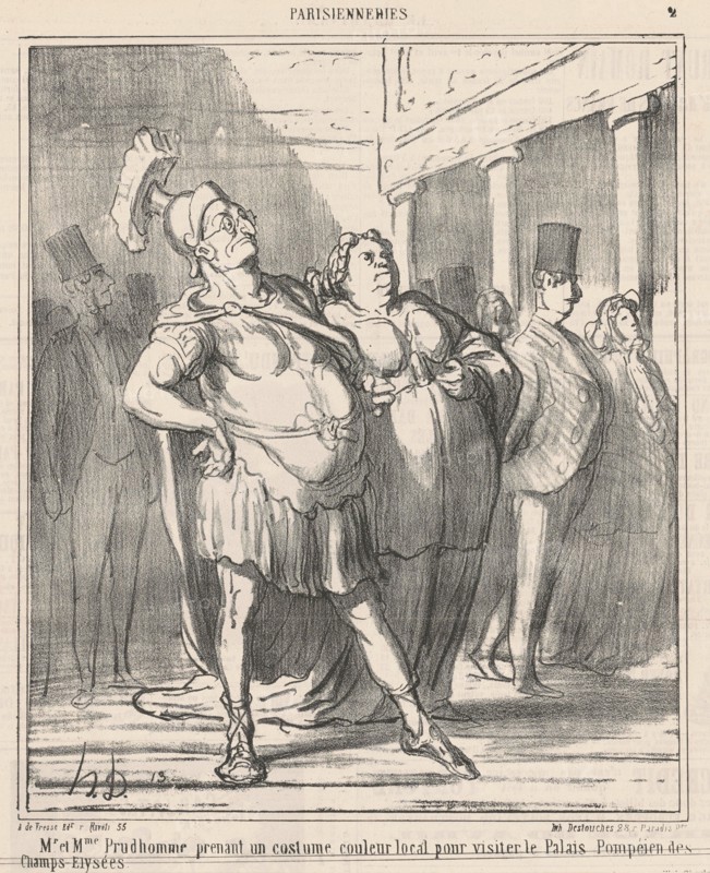 Mr. et Mme Prudhomme prenant un ..., 19th century. Creator: Honore Daumier.
