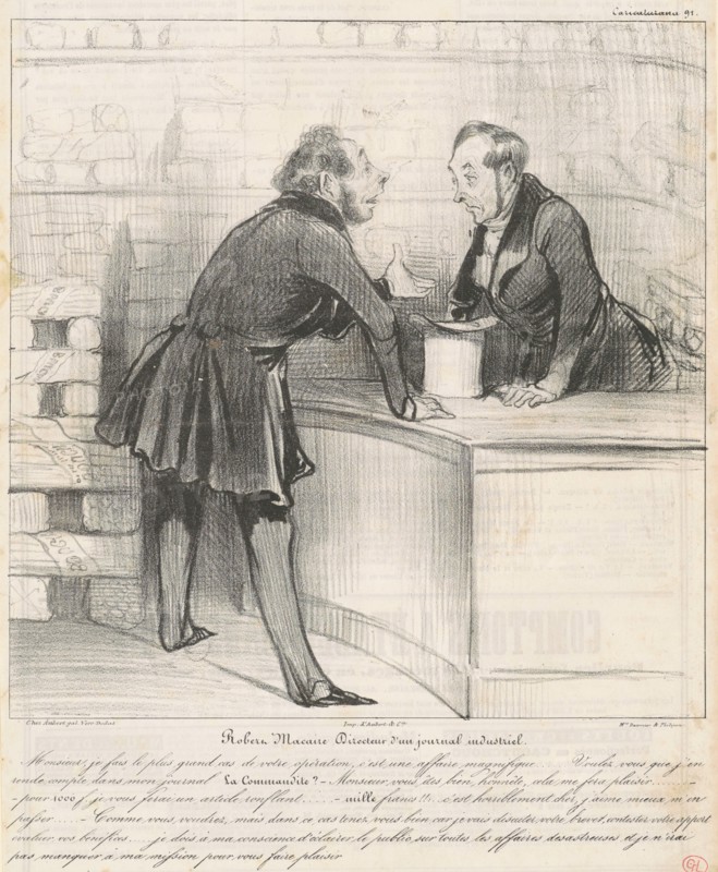 Robert Macaire Directeur, 19th century. Creator: Honore Daumier.