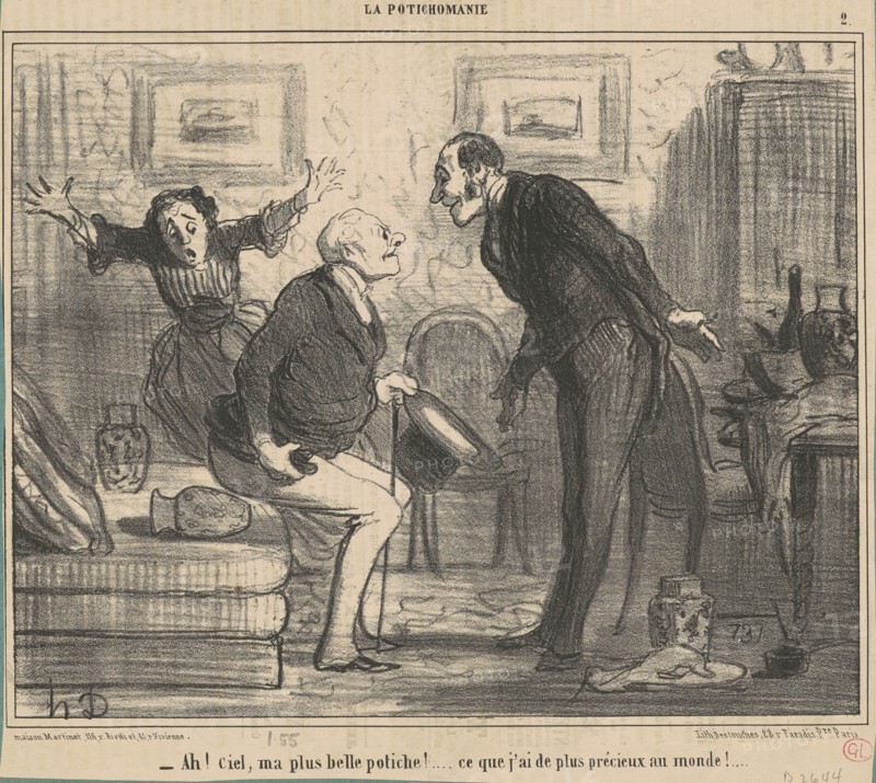 Ah! Ciel, ma plus belle potiche!..., 1855.  Creator: Honore Daumier.