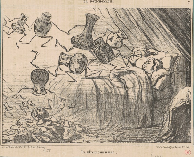 Un affreux cauchemar, 1855. Creator: Honore Daumier.