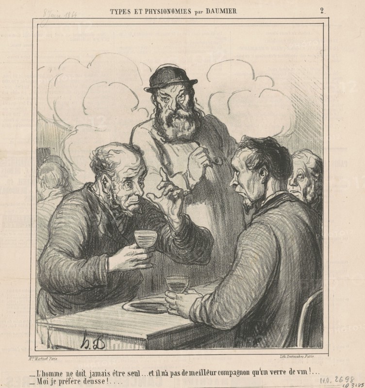 Un philosophe, 19th century. Creator: Honore Daumier.