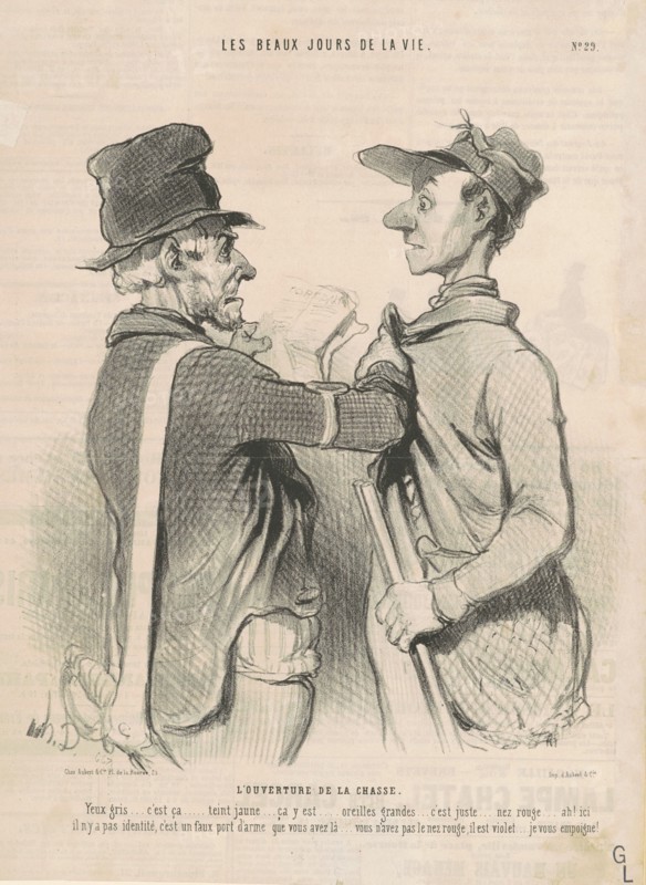 L'ouverture de la chasse, 19th century. Creator: Honore Daumier.