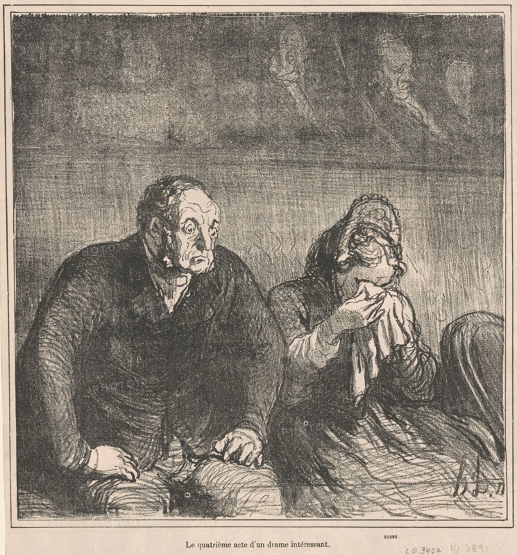 Le quatrième acte d'un drame intéressant, 19th century. Creator: Honore Daumier.