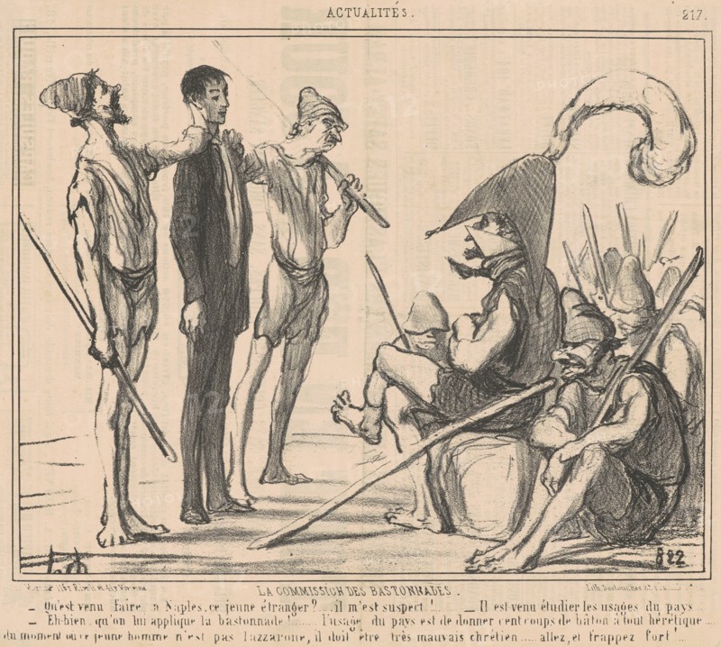 Commission des bastonnades, 19th century. Creator: Honore Daumier.