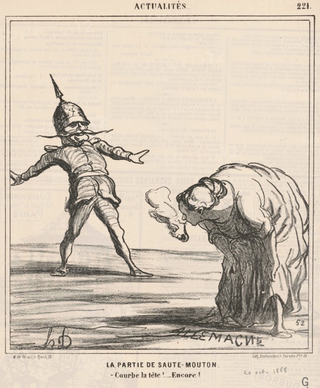 La partie de saute-mouton, 19th century. Creator: Honore Daumier.