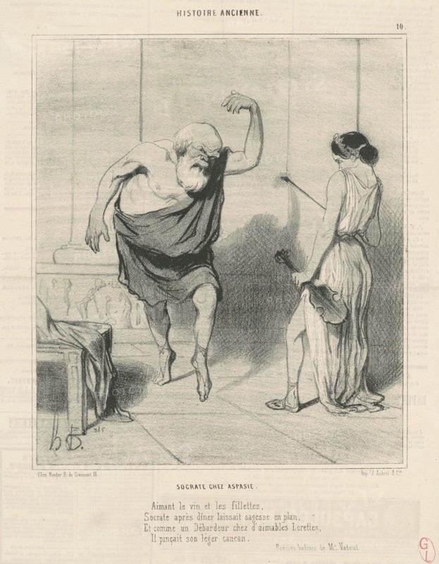 Socrate chez aspasie, 19th century. Creator: Honore Daumier.