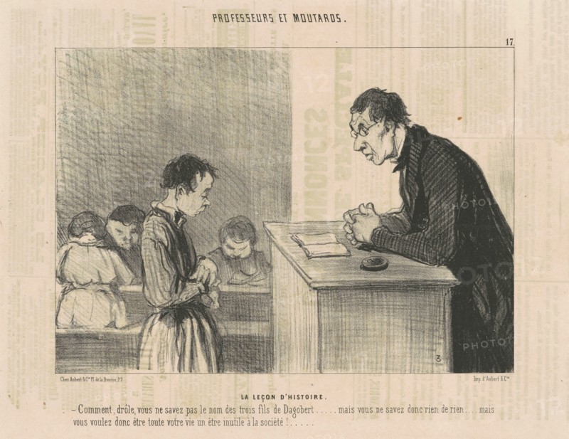 Le leçon d'histoire, 19th century. Creator: Honore Daumier.