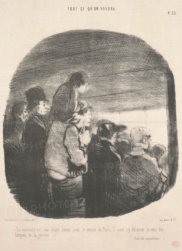 Le spectacle est une chose bonne pour le peuple de Paris ..., 1849. Creator: Honore Daumier.