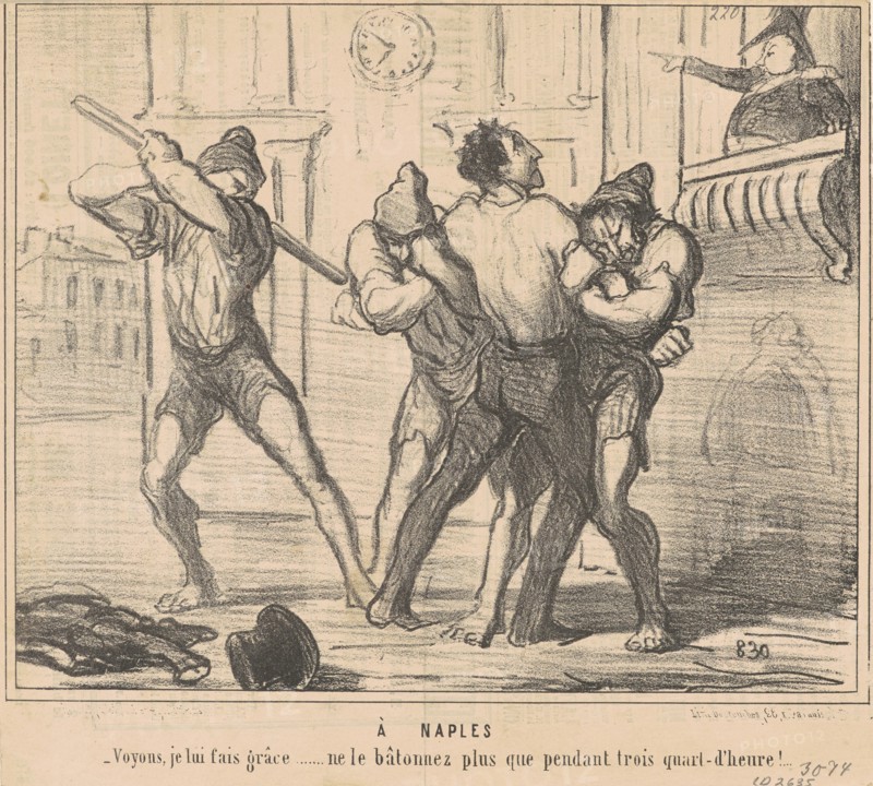 A Naples: Voyons, je lui fais grace ..., 19th century. Creator: Honore Daumier.