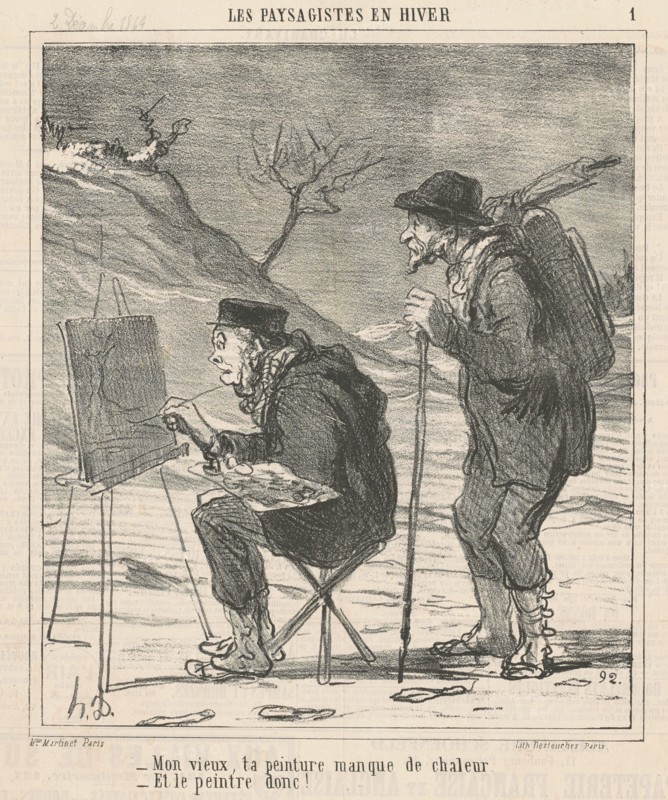 Mon vieux, ta peinture manque de chaleur ..., 19th century. Creator: Honore Daumier.