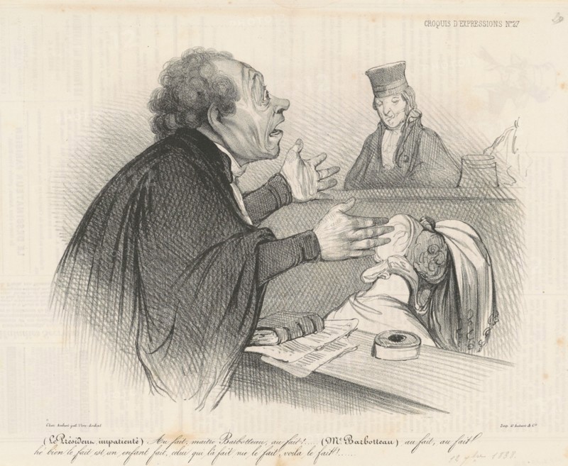 Au fait, maitre Barbotteau..., 19th century. Creator: Honore Daumier.