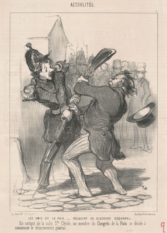 Les amis de la paix..., 1849. Creator: Honore Daumier.