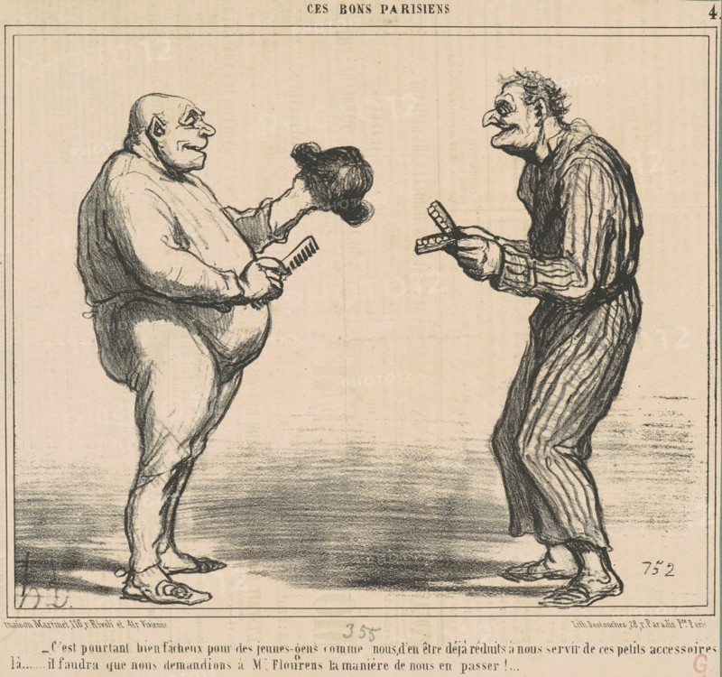 C'est pourtant bien fâcheux pour des jeunes-gens comme nous..., 19th century.  Creator: Honore Daumier.