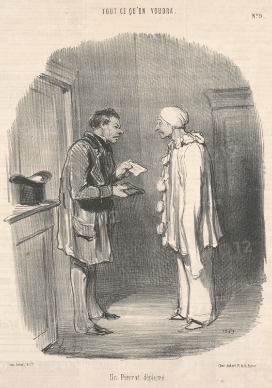 Un pierrot déplumé, 19th century. Creator: Honore Daumier.
