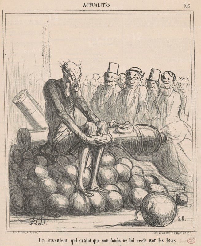 Un inventeur qui craint que son fonds ne luis reste ..., 19th century. Creator: Honore Daumier.