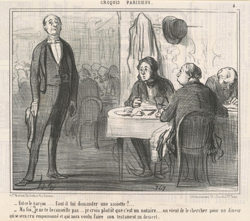 Est-ce le garçon?, 1855. Creator: Honore Daumier.