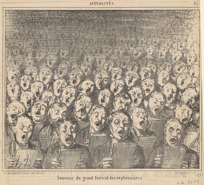 Souvenir du grand festival des orphéonistes, 19th century. Creator: Honore Daumier.