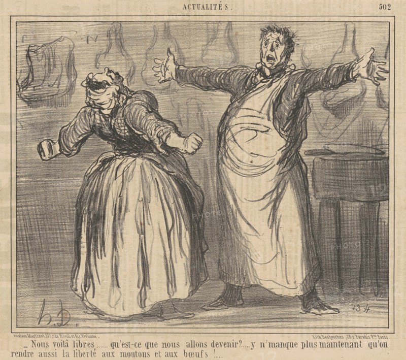 Nous voila libres ..., 19th century. Creator: Honore Daumier.