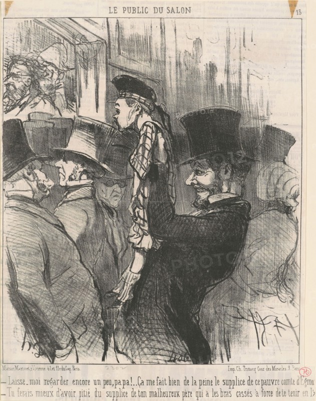 Laisse-moi regarder encore un peu. papa!..., 1852. Creator: Honore Daumier.