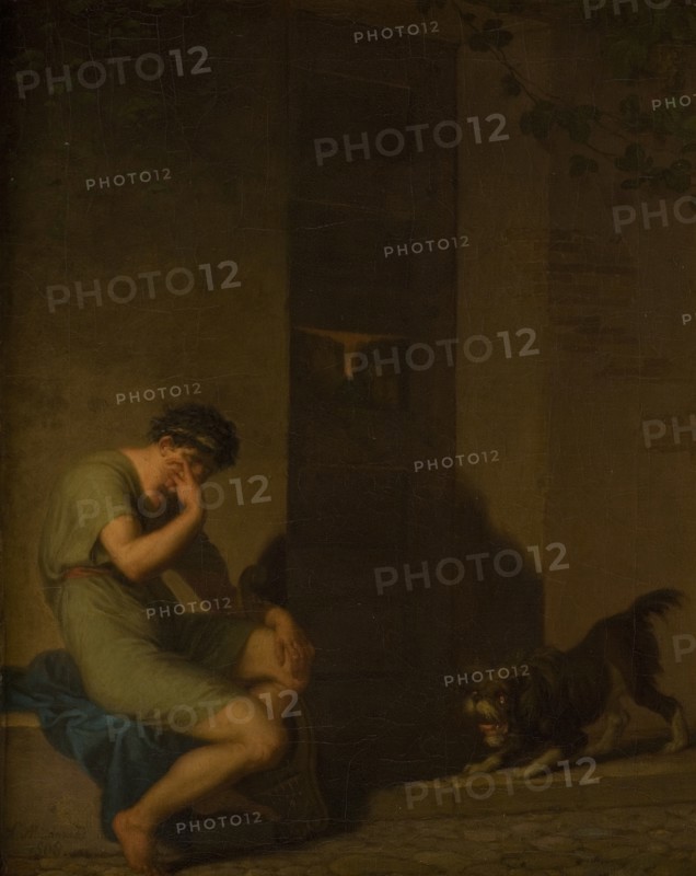 Tibullus Lamenting outside the Door of his Beloved, 1808. Creator: Nicolai Abraham Abildgaard.