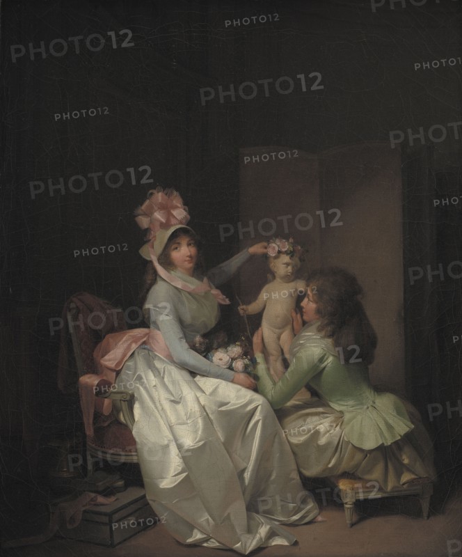 Garlanding the Statuette of Cupid, 1776-1845. Creator: Louis Leopold Boilly.