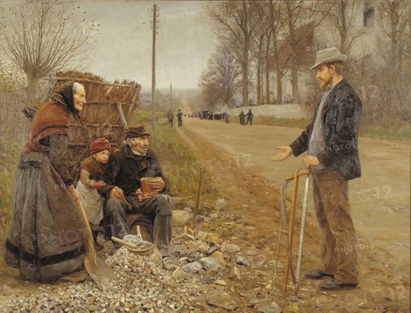 People by a Road, 1893. Creator: H. A. Brendekilde.