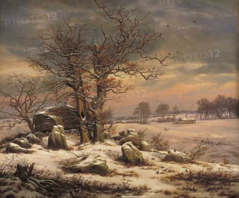 Winter Landscape near Vordingborg, Denmark, 1829. Creator: Johan Christian Dahl.