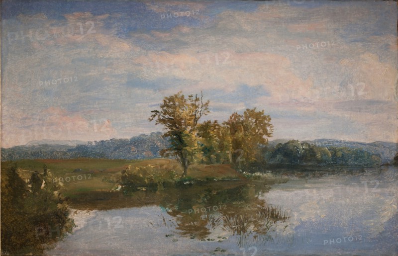 A View of Lake Vejl near Silkeborg, Jutland, 1843. Creator: Dankvart Dreyer.