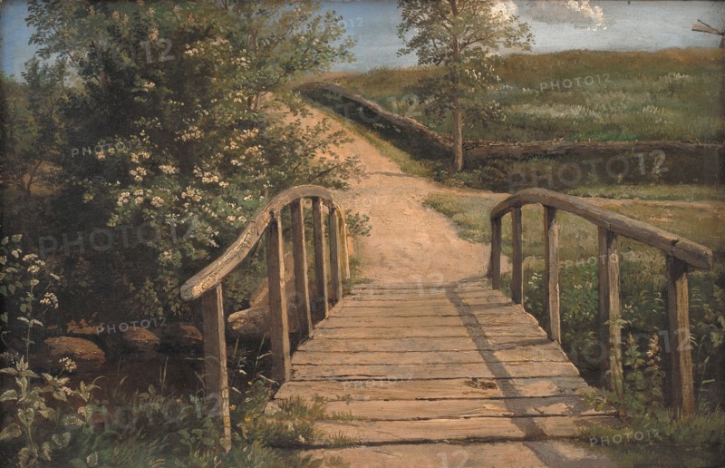 Bridge over a Stream in Assens, Funen, 1842. Creator: Dankvart Dreyer.