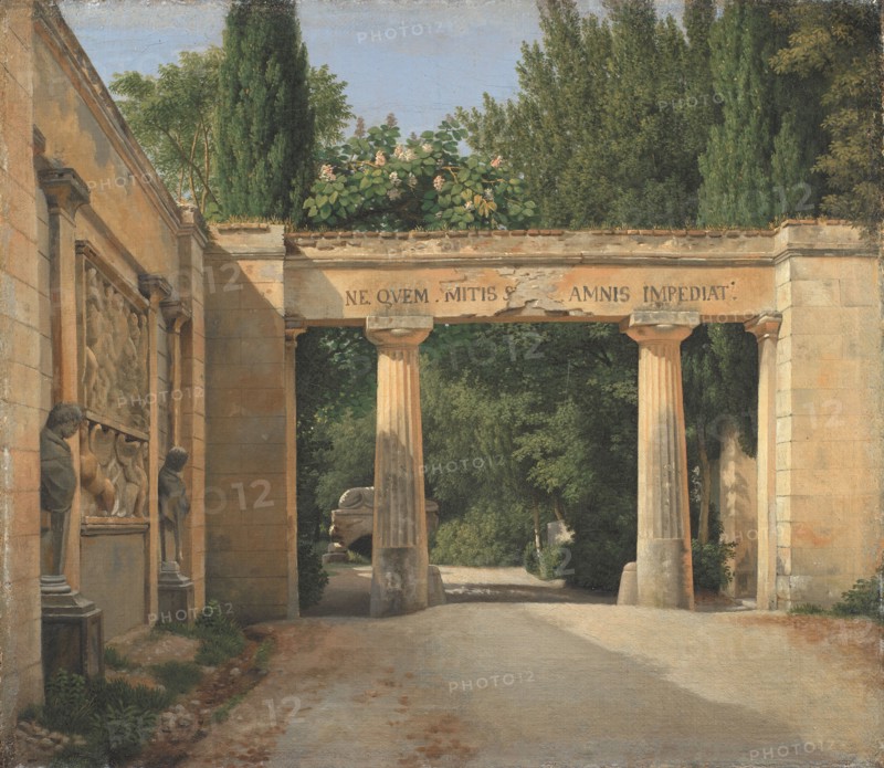 View of the Garden of the Villa Borghese in Rome;In the Gardens of the Villa Borghese, 1814. Creator: CW Eckersberg.