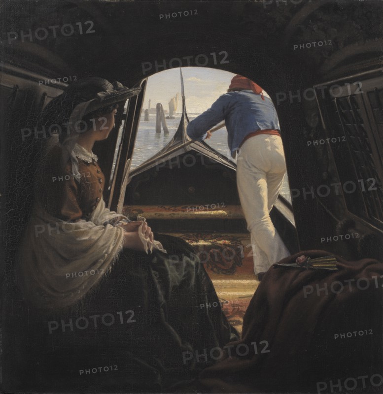 A Gondola, 1859. Creator: Julius Exner.