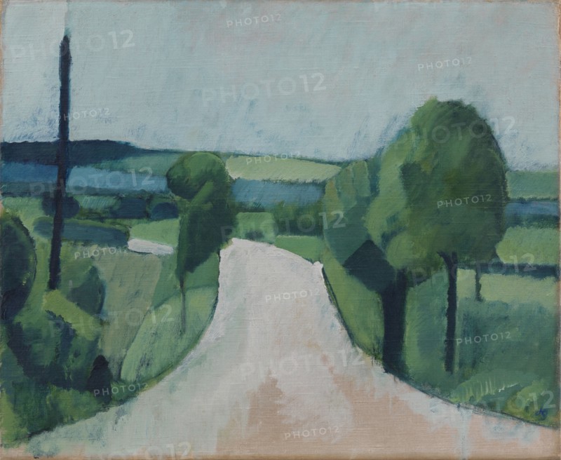 Road near Fåborg on Funen, 1920. Creator: Harald Giersing.