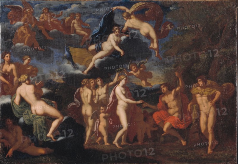 Paris Giving Venus the Apple, 1657-1705. Creator: Johannes van Haensbergen.