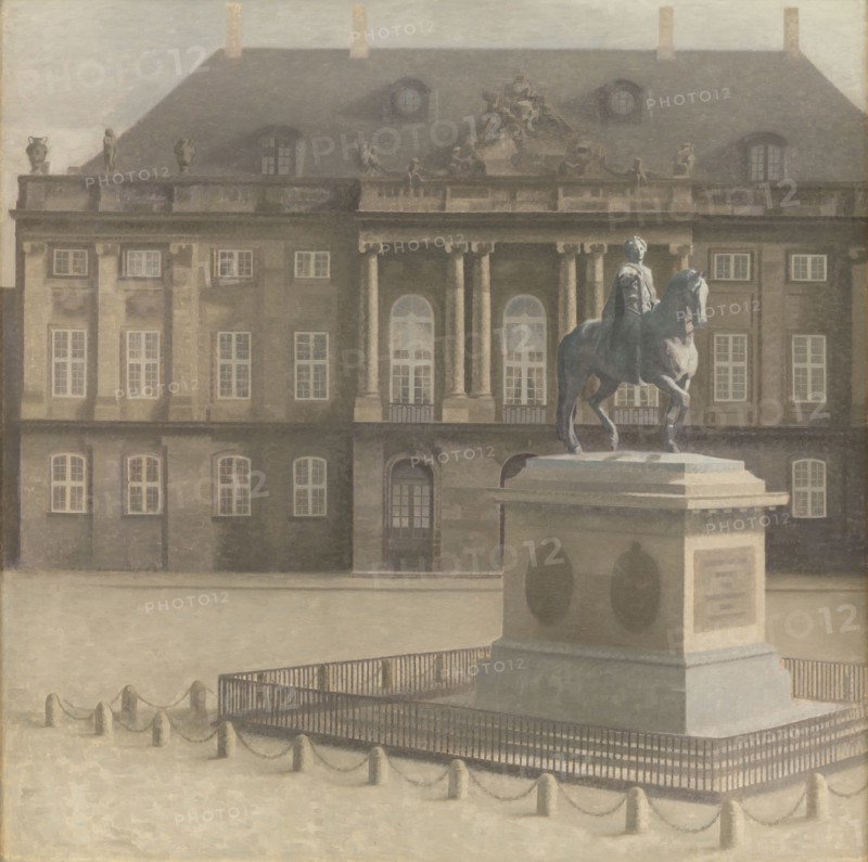 Amalienborg Square, Copenhagen, 1896. Creator: Vilhelm Hammershøi.