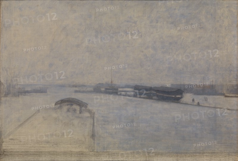 The Harbour of Copenhagen seen from Kvæsthusgade, 1908. Creator: Vilhelm Hammershøi.