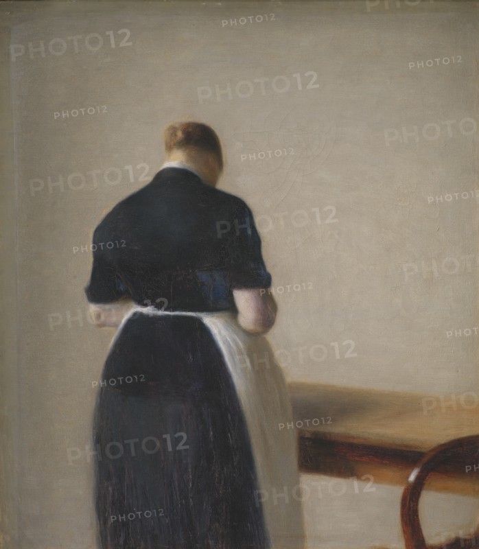 Woman seen from the Back;Figure of a Woman, 1888. Creator: Vilhelm Hammershøi.
