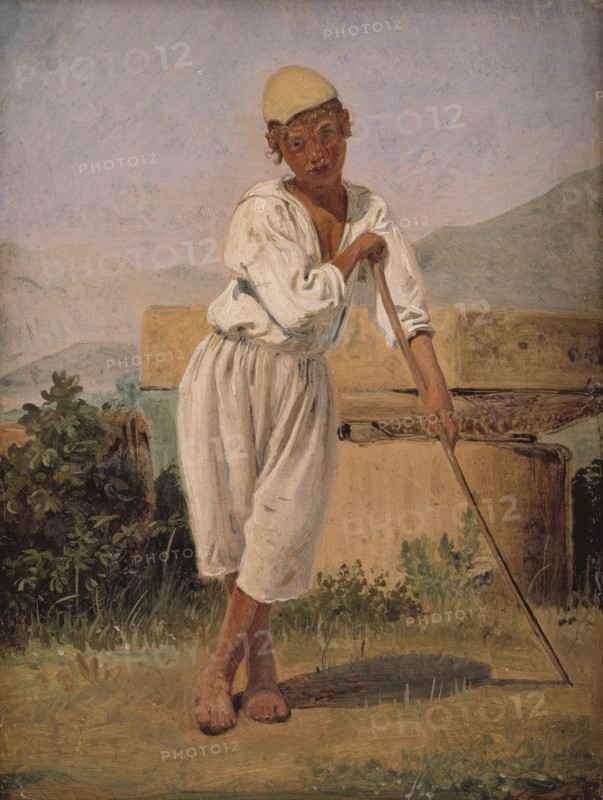 A Sheperd Boy. Pompeii, 1838. Creator: Constantin Hansen.